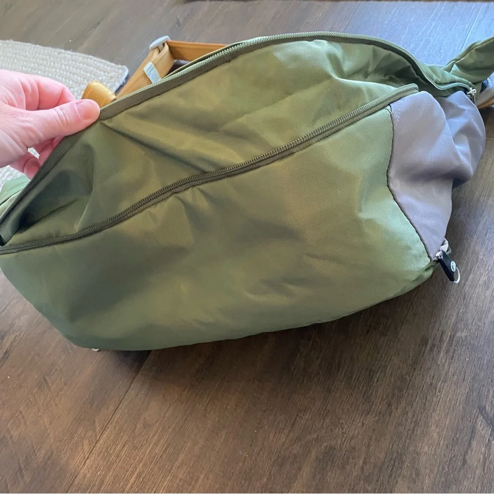 Pacsafe Olive Green and Mustard Yellow Crossbody Camera Bag